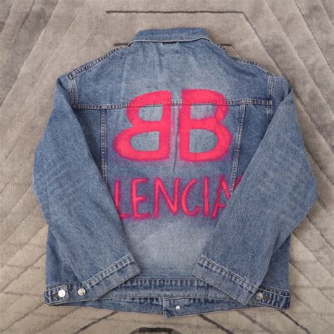 balenciaga jean jacket replica|balenciaga jeans jacket sale.